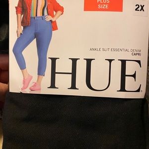 HUE ankle slit denim